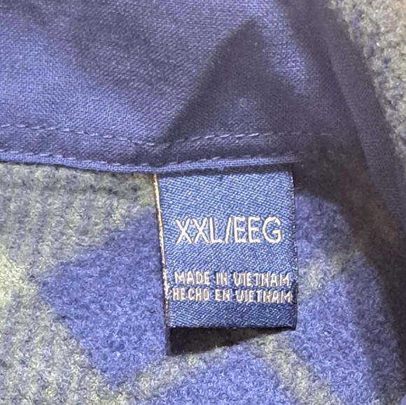 Freedom Foundry Men’s Long Sleeve Green/Blue Plaid Fleece Shirt XXL NWT - Picture 9 of 15